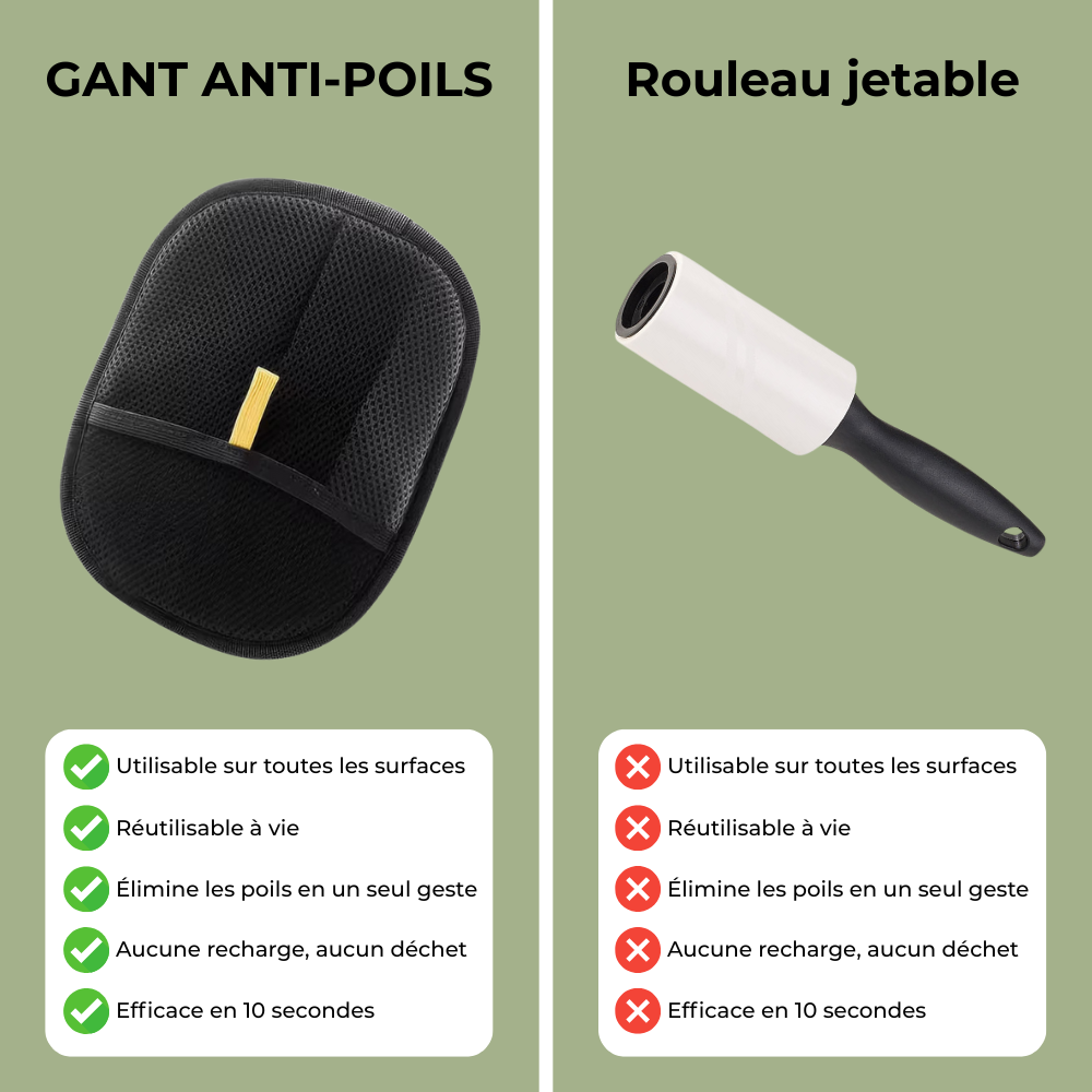 Gant Anti-Poils Réutilisable